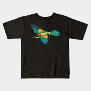 Nice Artwork showing an European Bee-Eater in Flight III Kids T-Shirt